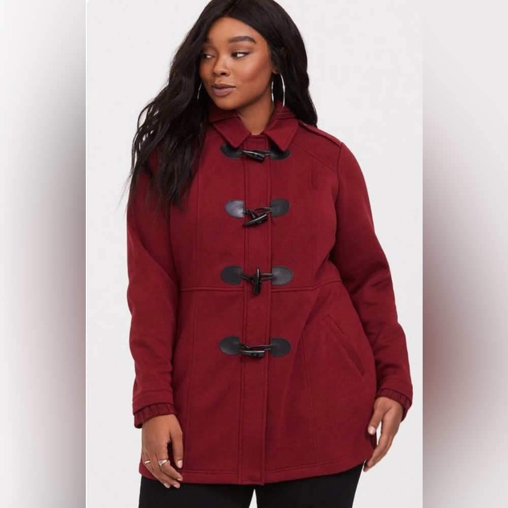 Torrid Heavy Knit Toggle Coat - size 18/20 - Picture 2 of 12